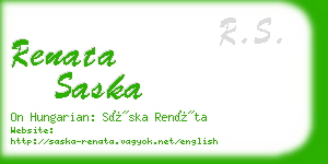 renata saska business card